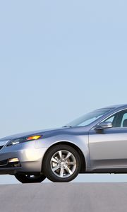 Preview wallpaper acura, tl, 2011, blue metallic, side view, style, cars, sky