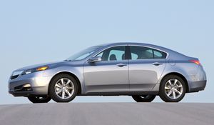 Preview wallpaper acura, tl, 2011, blue metallic, side view, style, cars, sky