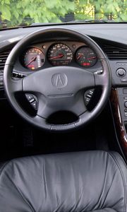 Preview wallpaper acura, tl, salon, interior, steering wheel, speedometer