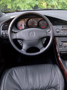 Preview wallpaper acura, tl, salon, interior, steering wheel, speedometer