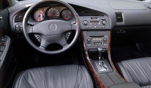 Preview wallpaper acura, tl, salon, interior, steering wheel, speedometer