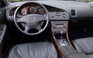 Preview wallpaper acura, tl, salon, interior, steering wheel, speedometer