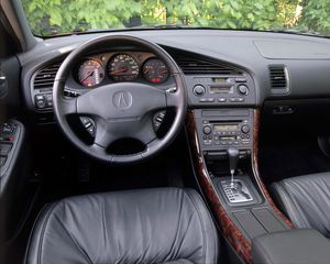 Preview wallpaper acura, tl, salon, interior, steering wheel, speedometer