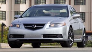 Preview wallpaper acura, tl, silver metallic, front view, style, cars, house, grass, asphalt