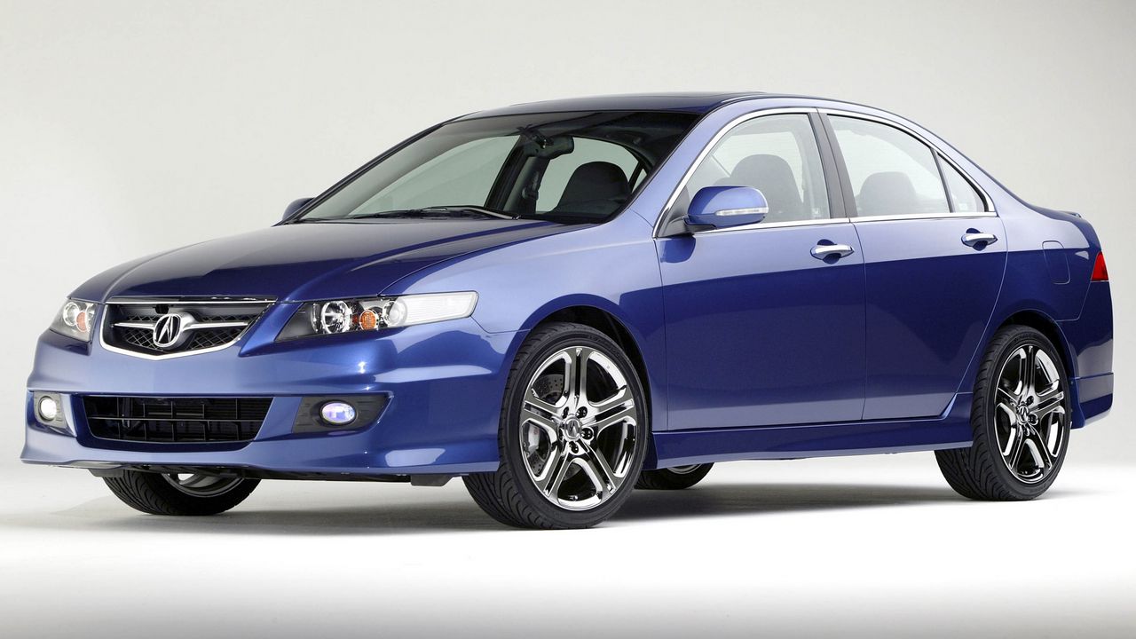 Wallpaper acura, tsx, 2003, blue, side view, style, concept car, auto