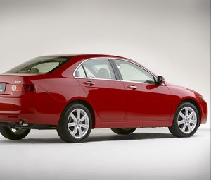 Preview wallpaper acura, tsx, 2003, red, side view, style, auto
