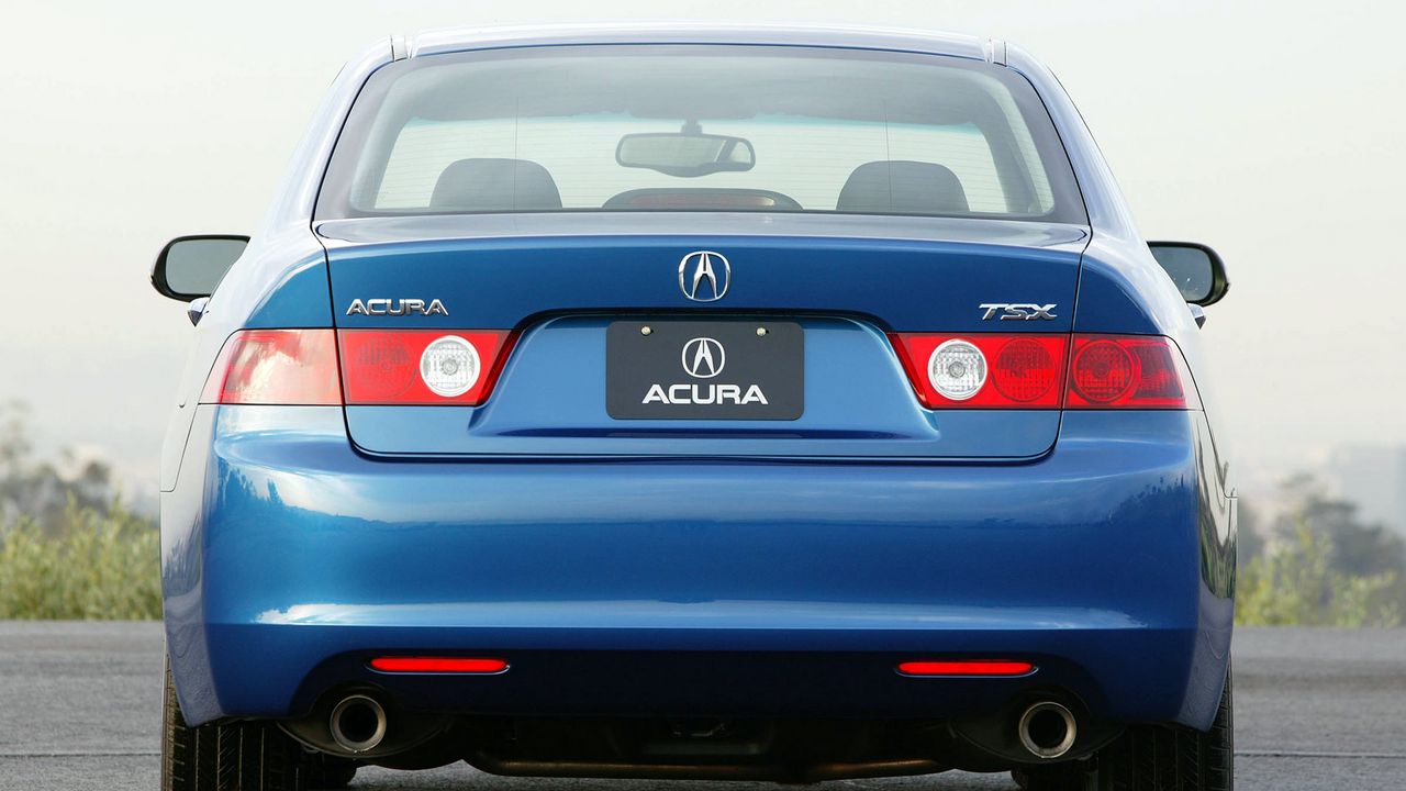 Wallpaper acura, tsx, 2003, blue, rear view, style, cars, nature, asphalt