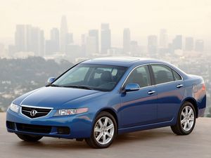 Preview wallpaper acura, tsx, 2003, blue, side view, style, cars, city, asphalt