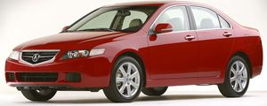 Preview wallpaper acura, tsx, 2003, red, side view, style