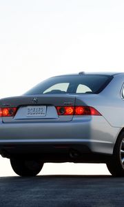 Preview wallpaper acura, tsx, 2006, gray metallic, rear view, style, cars, asphalt