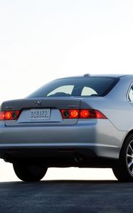 Preview wallpaper acura, tsx, 2006, gray metallic, rear view, style, cars, asphalt