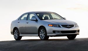 Preview wallpaper acura, tsx, 2006, metallic gray, style, cars, asphalt