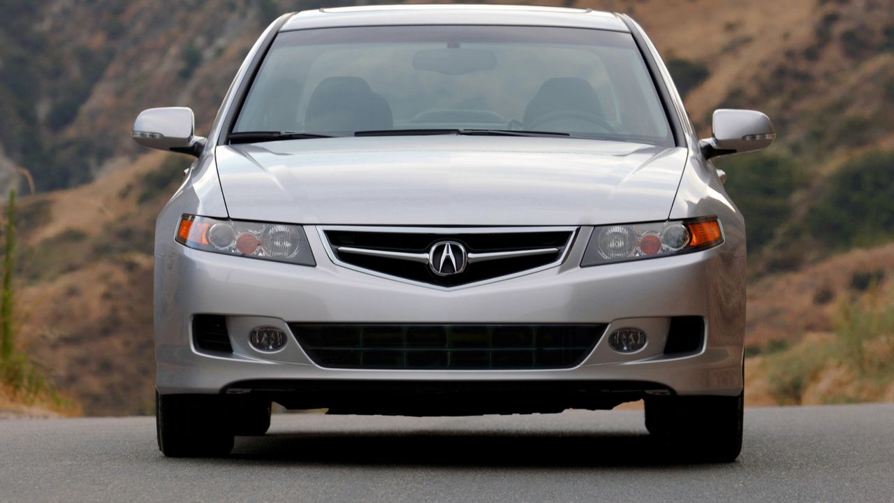 Wallpaper acura, tsx, 2006, silver metallic, front view, style, cars, nature