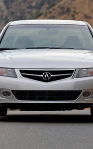 Preview wallpaper acura, tsx, 2006, silver metallic, front view, style, cars, nature