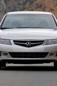 Preview wallpaper acura, tsx, 2006, silver metallic, front view, style, cars, nature