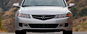 Preview wallpaper acura, tsx, 2006, silver metallic, front view, style, cars, nature