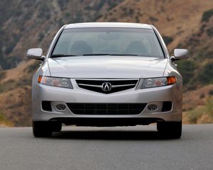 Preview wallpaper acura, tsx, 2006, silver metallic, front view, style, cars, nature