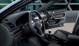 Preview wallpaper acura, tsx, 2006, salon, black, interior, steering wheel