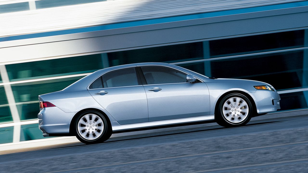 Wallpaper acura, tsx, 2006, silver metallic, side view, style, cars, speed