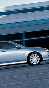 Preview wallpaper acura, tsx, 2006, silver metallic, side view, style, cars, speed