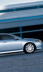 Preview wallpaper acura, tsx, 2006, silver metallic, side view, style, cars, speed