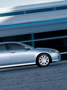 Preview wallpaper acura, tsx, 2006, silver metallic, side view, style, cars, speed