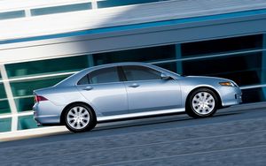 Preview wallpaper acura, tsx, 2006, silver metallic, side view, style, cars, speed