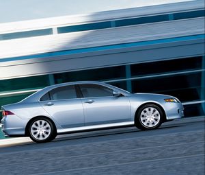 Preview wallpaper acura, tsx, 2006, silver metallic, side view, style, cars, speed