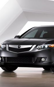 Preview wallpaper acura, tsx, 2008, black, front view, style, auto