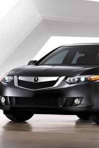 Preview wallpaper acura, tsx, 2008, black, front view, style, auto