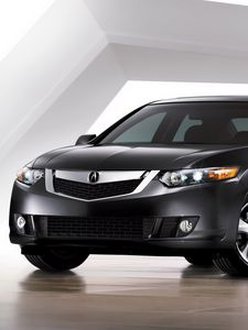 Preview wallpaper acura, tsx, 2008, black, front view, style, auto