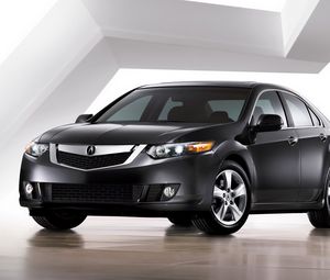 Preview wallpaper acura, tsx, 2008, black, front view, style, auto