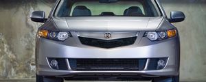 Preview wallpaper acura, tsx, 2008, gray metallic, front view, style, cars, parking