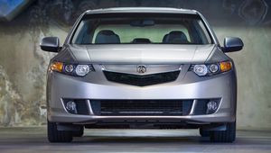 Preview wallpaper acura, tsx, 2008, gray metallic, front view, style, cars, parking