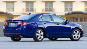 Preview wallpaper acura, tsx, 2008, blue, side view, style, auto, home, asphalt