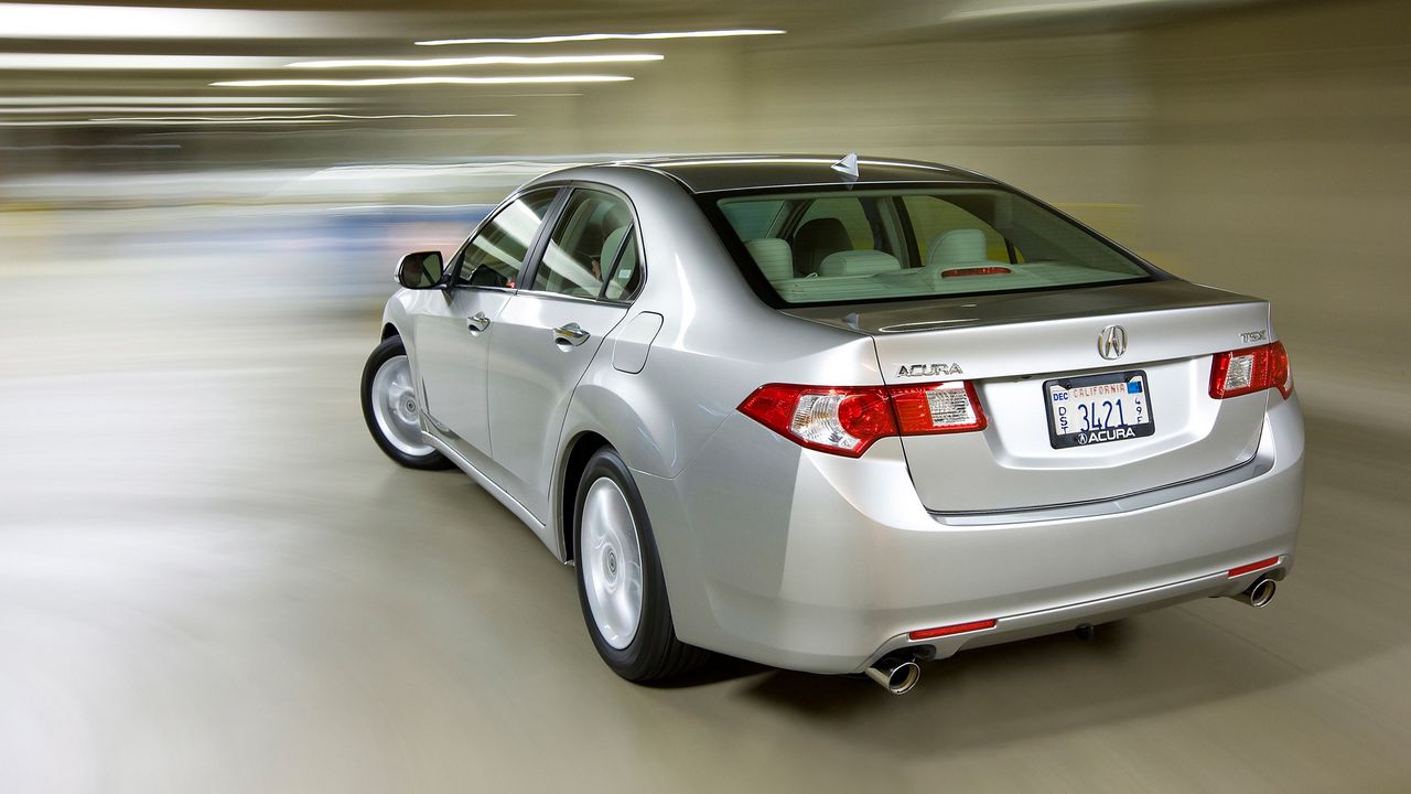 Wallpaper acura, tsx, 2008, silver metallic, rear view, style, cars, speed