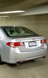 Preview wallpaper acura, tsx, 2008, silver metallic, rear view, style, cars, speed