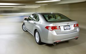 Preview wallpaper acura, tsx, 2008, silver metallic, rear view, style, cars, speed