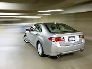 Preview wallpaper acura, tsx, 2008, silver metallic, rear view, style, cars, speed