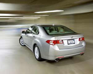 Preview wallpaper acura, tsx, 2008, silver metallic, rear view, style, cars, speed