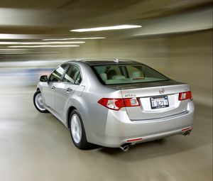 Preview wallpaper acura, tsx, 2008, silver metallic, rear view, style, cars, speed