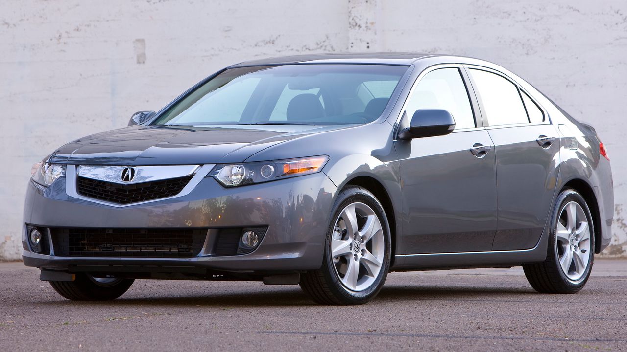 Wallpaper acura, tsx, 2008, gray, front view, style, cars, asphalt