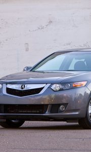 Preview wallpaper acura, tsx, 2008, gray, front view, style, cars, asphalt