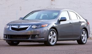 Preview wallpaper acura, tsx, 2008, gray, front view, style, cars, asphalt