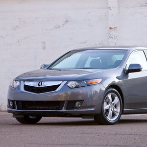 Preview wallpaper acura, tsx, 2008, gray, front view, style, cars, asphalt