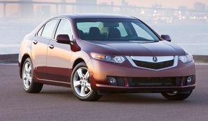 Preview wallpaper acura, tsx, 2008, red, front view, style, auto, fog, home, lights