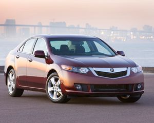 Preview wallpaper acura, tsx, 2008, red, front view, style, auto, fog, home, lights