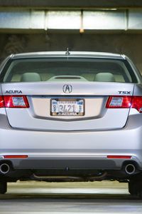 Preview wallpaper acura, tsx, 2008, metallic silver, rear view, style, cars, parking