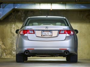 Preview wallpaper acura, tsx, 2008, metallic silver, rear view, style, cars, parking