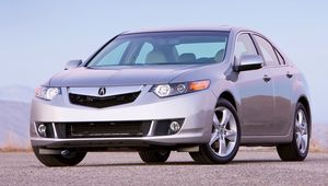 Preview wallpaper acura, tsx, 2008, silver metallic, front view, style, cars, sky